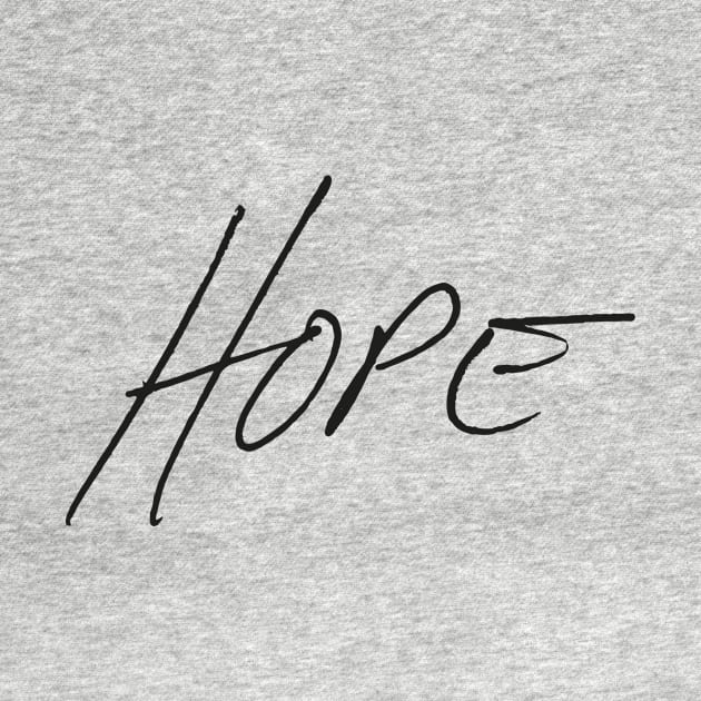 Hope - Jensen Ackles Handwriting - black font by MeowOrNever